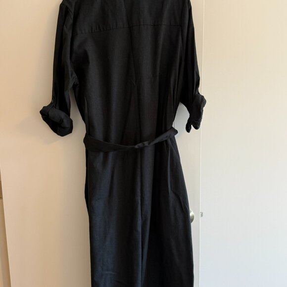 BNWT Abercrombie Linen Blend Midi Shirt Dress - Picture 2 of 2